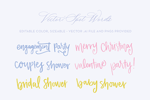 Hand Written Spot Wording