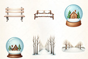 Winter Mood Watercolor Clipart, an Illustration by CrexoraLab (Thumbnail 3 of 5)