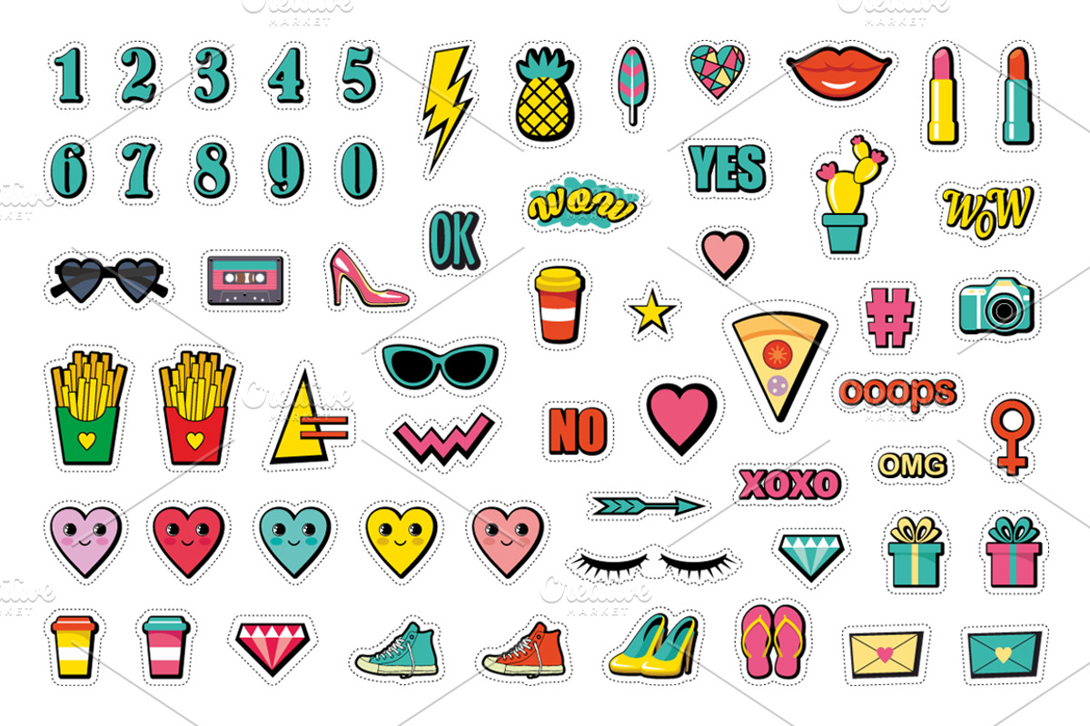 Stickers set 90s, a Decorative Illustration by Gurza SHOP (Photo 2 of 2)