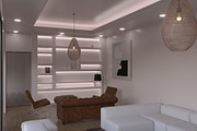 Japandi Living Room 3D Scene, Mockup, a Scene 3D Model by Arthitecture Home (Thumbnail 4 of 7)
