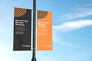 Street Pole Banner Mockup, an Advertising Mockup by AndikaGraphic (Thumbnail 4 of 4)