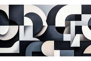 Abstract geometric composition with, an Illustration by Sergey Kotenev