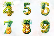 Spring pineapple Alphabet clipart, an Illustration by RobertsArt (Thumbnail 2 of 7)