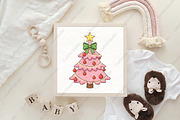 Brushstroke Coquette Christmas Tree, an Illustration by CraftArtStudio (Thumbnail 4 of 4)