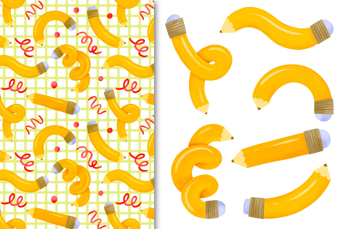 Bent Yellow Pencils Back to School, an Object Graphic by the_myro (Photo 3 of 3)