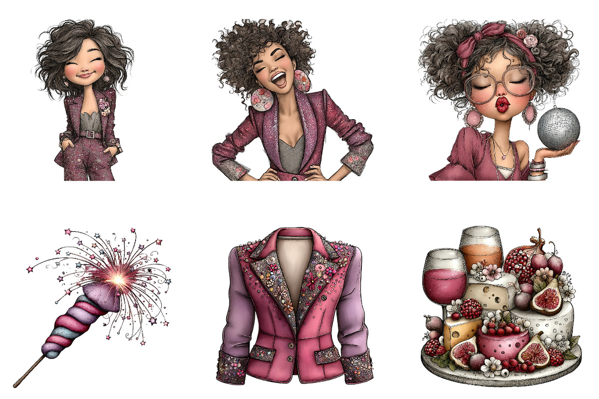 Watercolor New Year Clipart, an Illustration by CreationArt (Photo 3 of 5)
