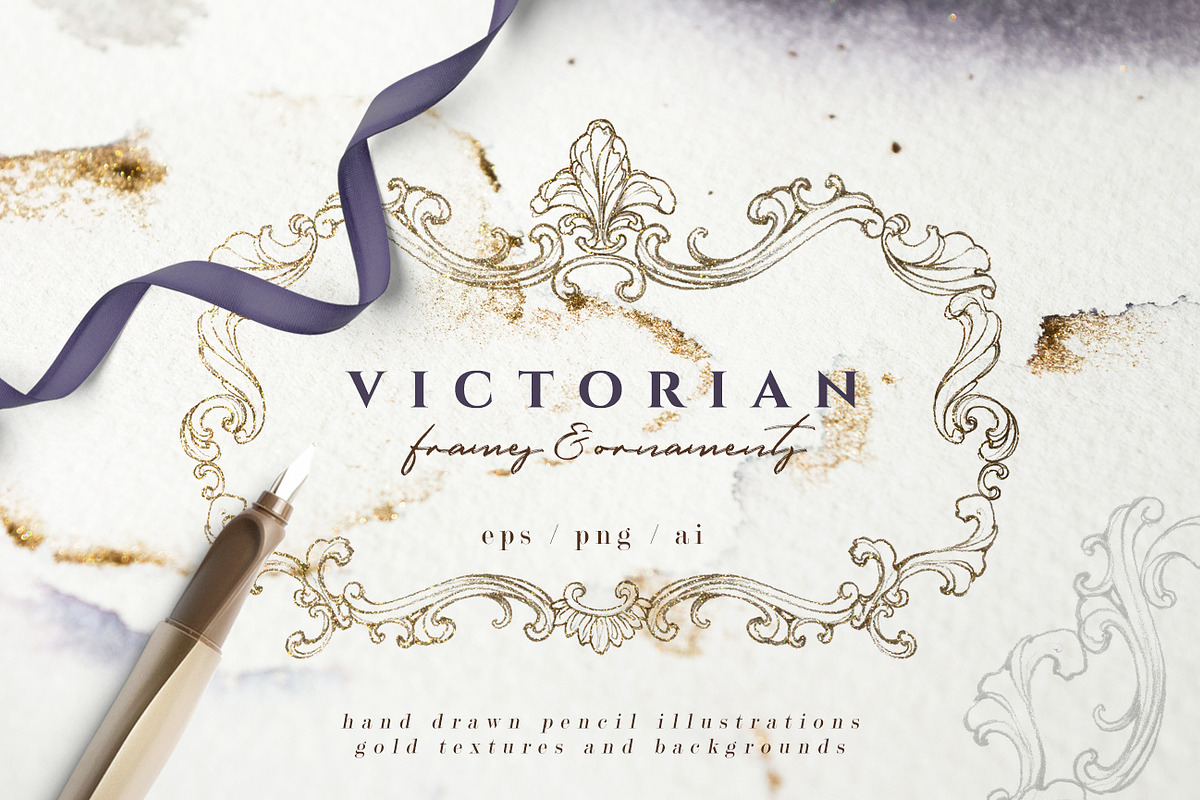 Victorian Frames & Ornaments, an Illustration by Aquarellina (Photo 1 of 27)