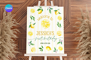 Sweet One Lemon Welcome Sign, a Poster Template by Digital_Mind (Thumbnail 1 of 3)