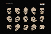 Skull Vector Set, an Illustration by Juru Rancang Graphic (Thumbnail 2 of 5)
