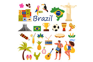 Travel to Brazil, culture and, a Person Illustration by Flashvector
