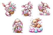 Whimsical Easter Bunny Clipart, an Illustration by Dream Creation (Thumbnail 6 of 6)