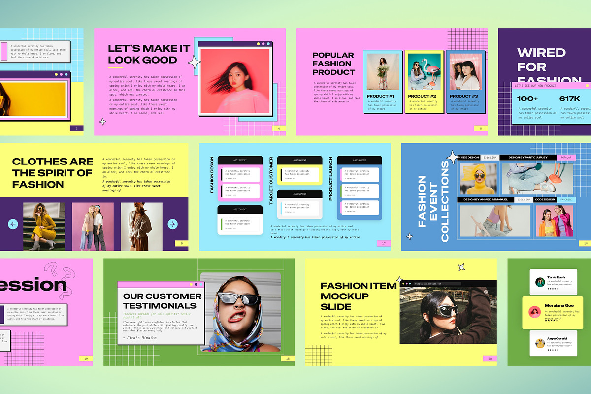 90's brutalism style PowerPoint, a Presentation Template by Premast (Photo 3 of 5)