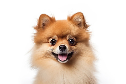 Pomeranian spitz isolated on white background, an Animal Photo by AlyaAnd