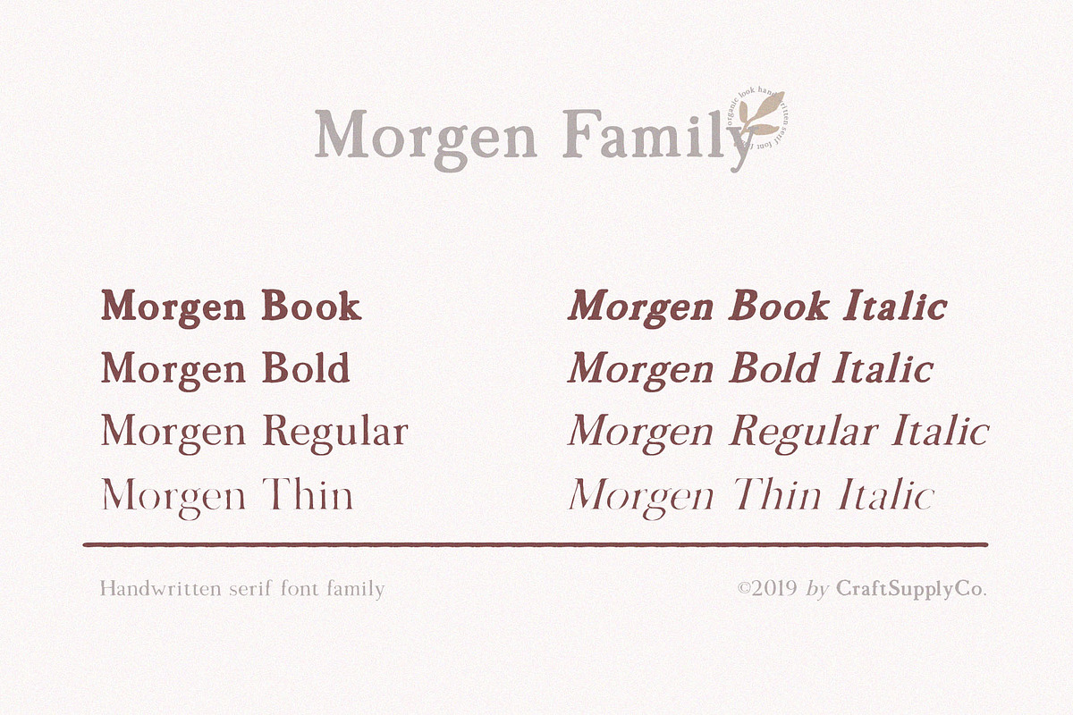 Morgen - Handwritten Serif Font preview 3