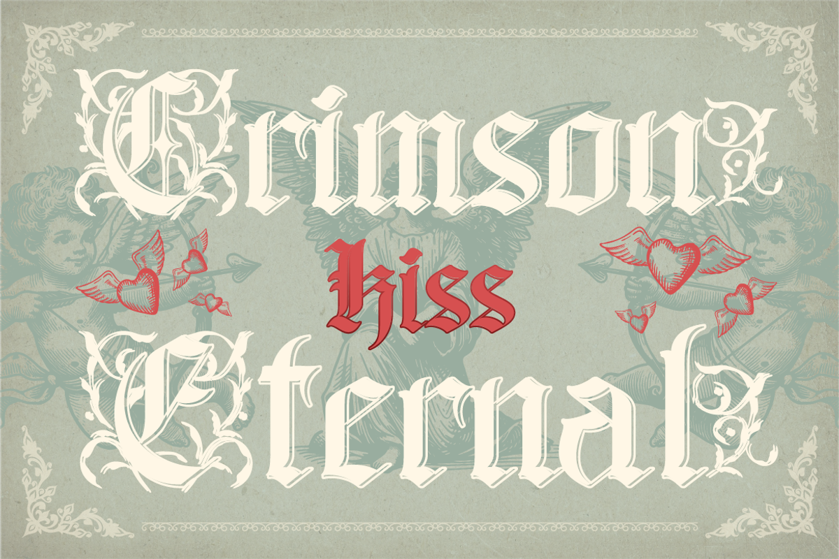 Aghony, a Blackletter Font by Burntilldead (Photo 4 of 12)