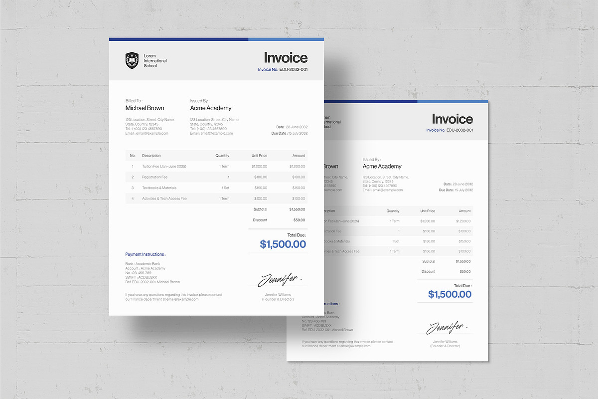 Invoice Template, a Stationery Template by BrandPacks (Photo 2 of 4)
