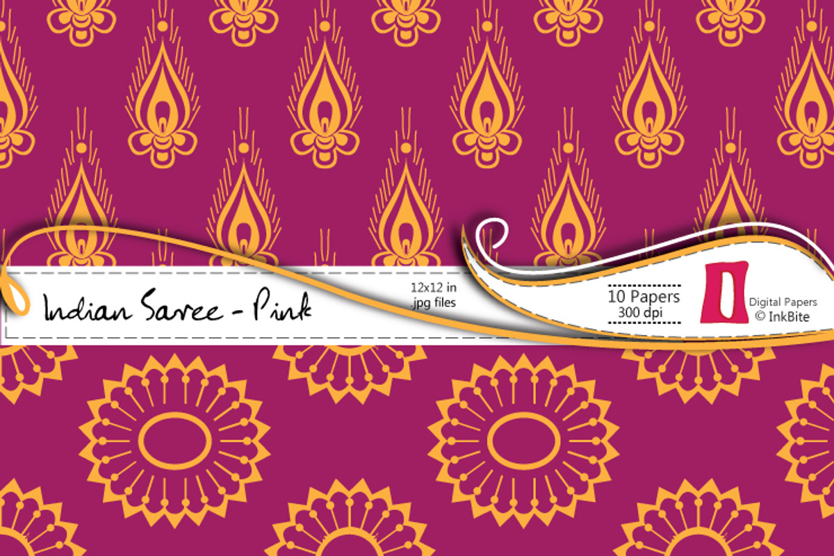 Indian Saree Paper Pack Pink preview 2