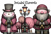 Whimsical Christmas Clipart, an Illustration by cherrydesign (Thumbnail 2 of 4)