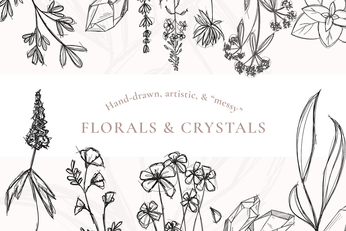 Artistic Florals & Crystals, an Illustration by amber&ink (Photo 1 of 9)