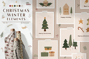 Christmas Winter Abstract Vol. 5
