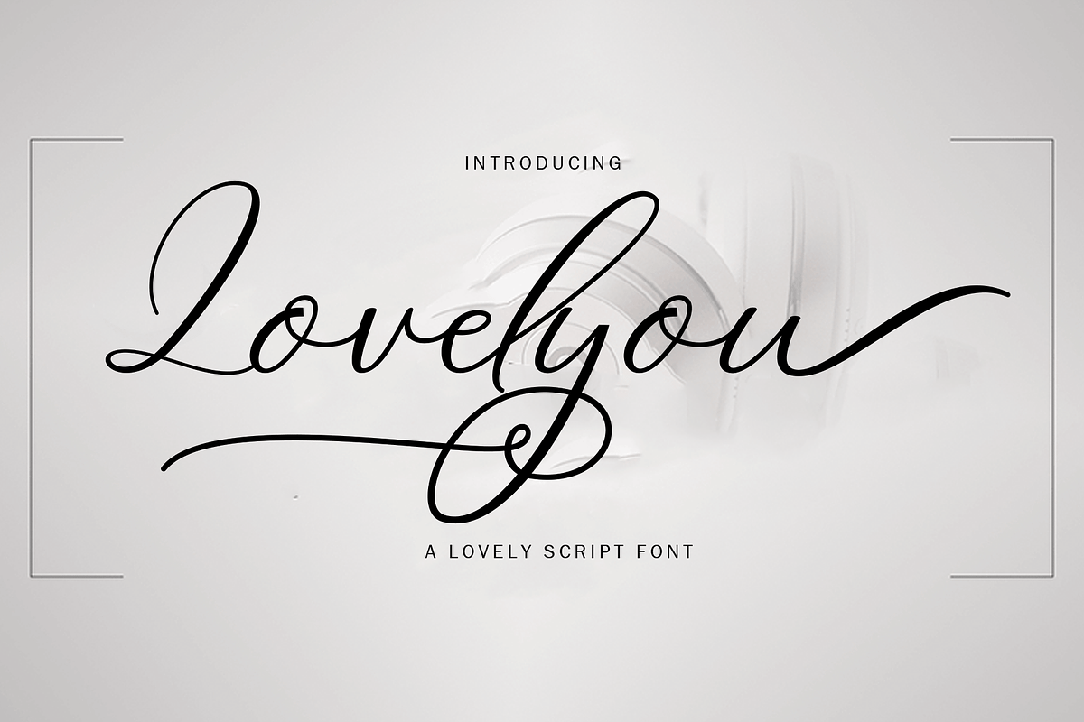 Lovelyou, a Script Font by Deniz86 (Photo 1 of 8)