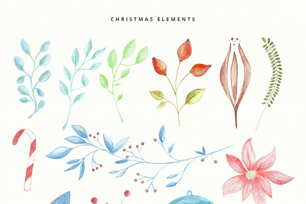 Hand Drawn Christmas Elements, an Illustration by RoxanaMihis (Photo 3 of 5)