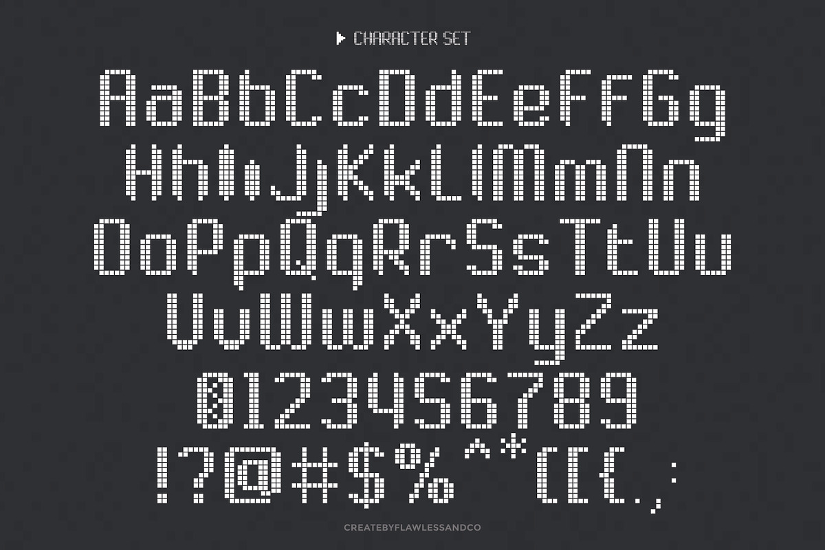 Solderwood - Display Pixel Font, a Font by Flawless And Co (Photo 8 of 9)