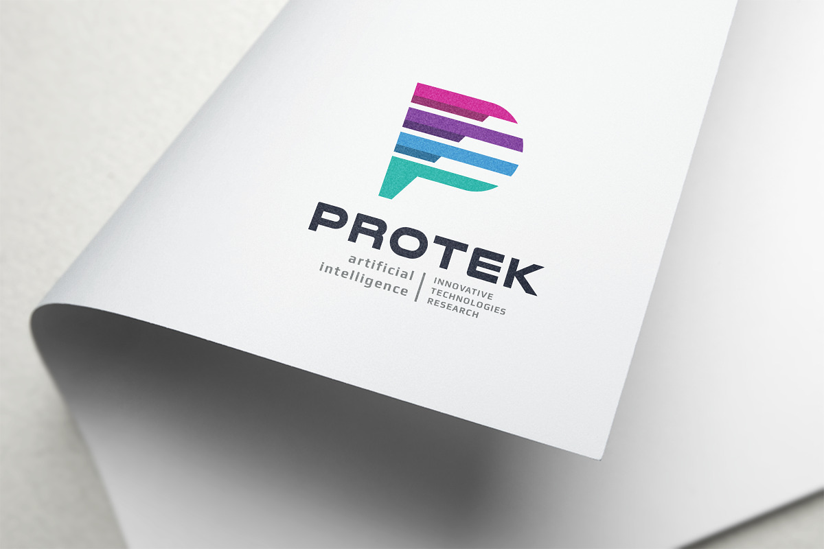 Protek Ai Tech Letter P Logo, a Branding & Logo Template by Design_Planet (Photo 3 of 4)