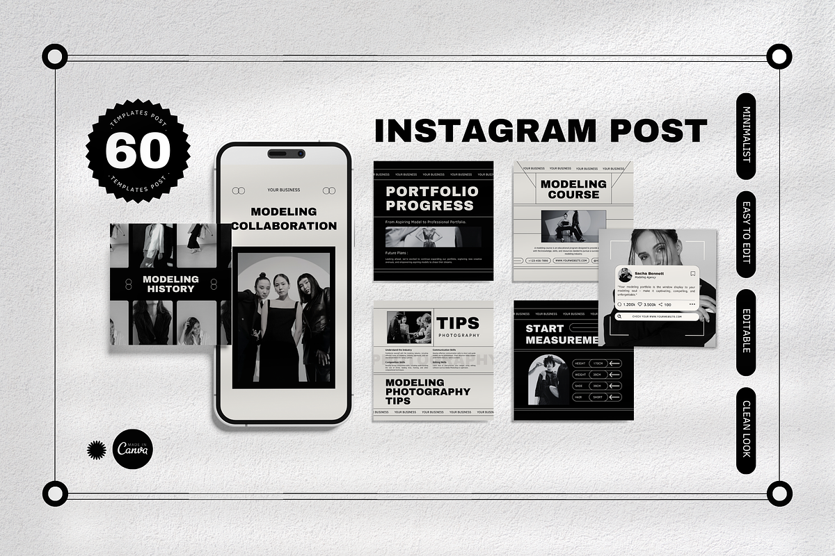120 Modeling Portfolio Instagram, a Social Media Template by Branding Victory STD (Photo 4 of 10)