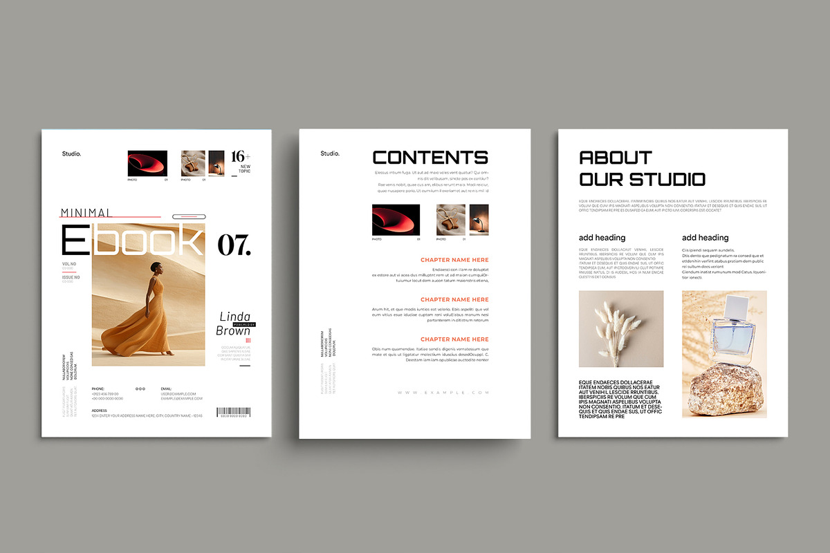 Minimal Ebook Layout Template, an UI Kit Template by ContestDesign (Photo 2 of 5)