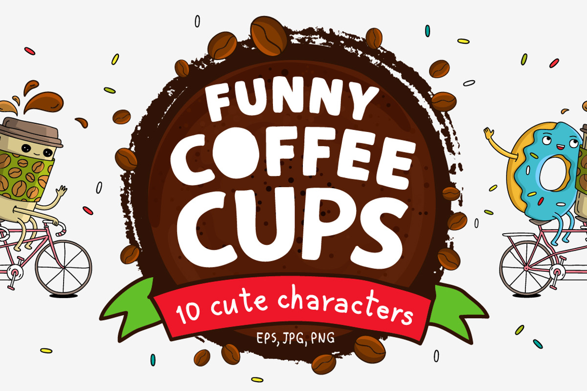 Funny Coffee Cups, a Sport Illustration by chekart (Photo 1 of 6)