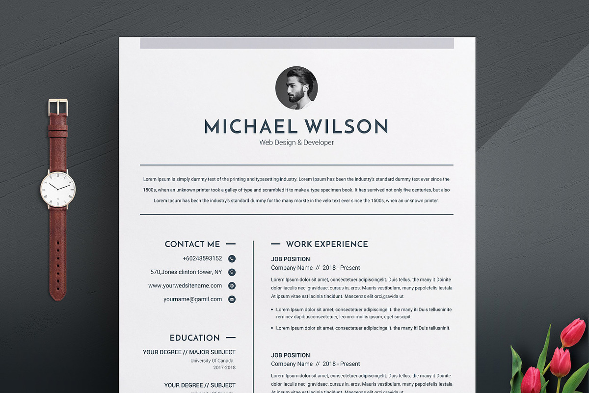 Resume/CV Bundle | 200+ for $29, a Resume Template by ResumeInventor (Photo 27 of 207)