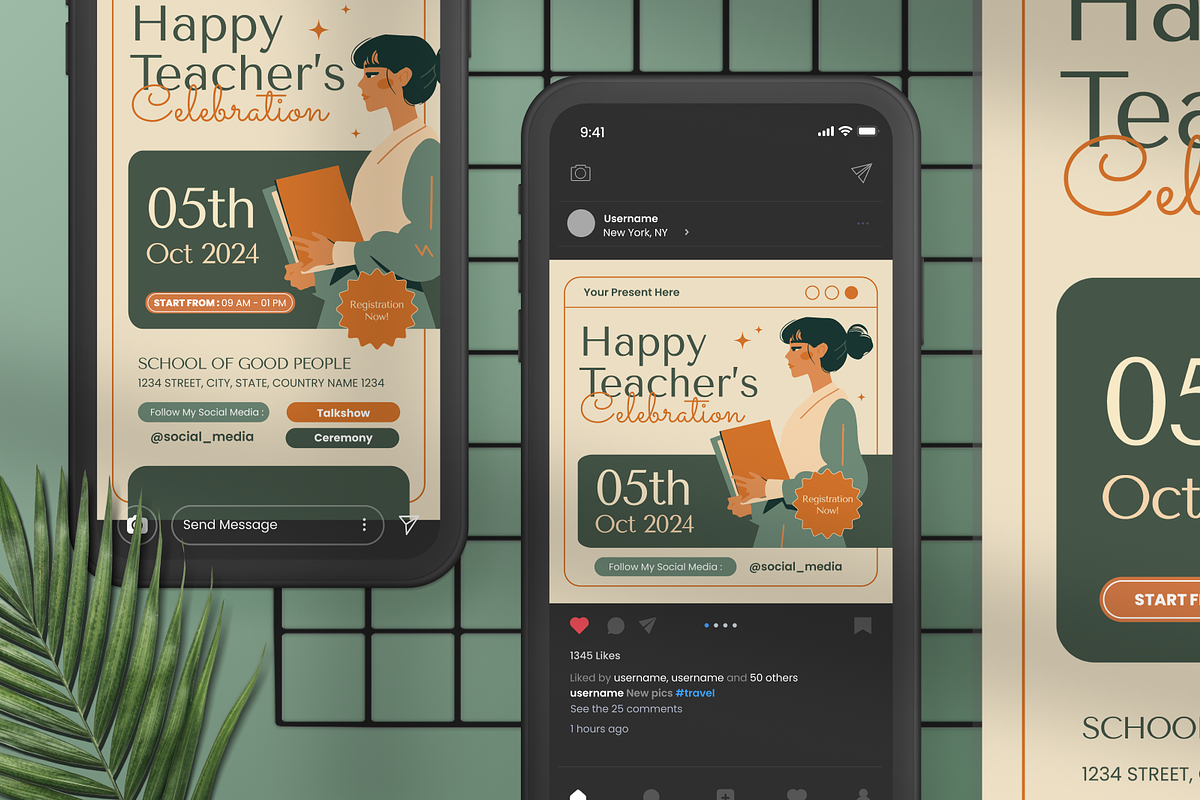 World Teacher's Day Flyer Template, a Flyer Template by Annora Studio (Photo 2 of 4)