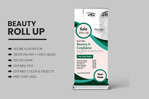 Beauty Salon Roll Up Banner Template