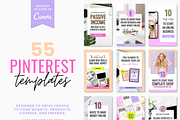 Pinterest Pin Templates Canva, a Social Media Template by Ciera Design Templates (Thumbnail 1 of 7)