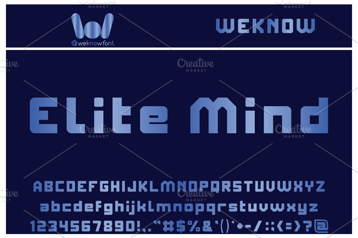 Elite Mind font, a Font by weknow (Photo 1 of 5)