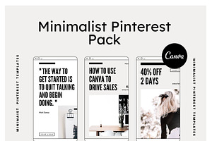 Minimalist Pinterest Canva Template