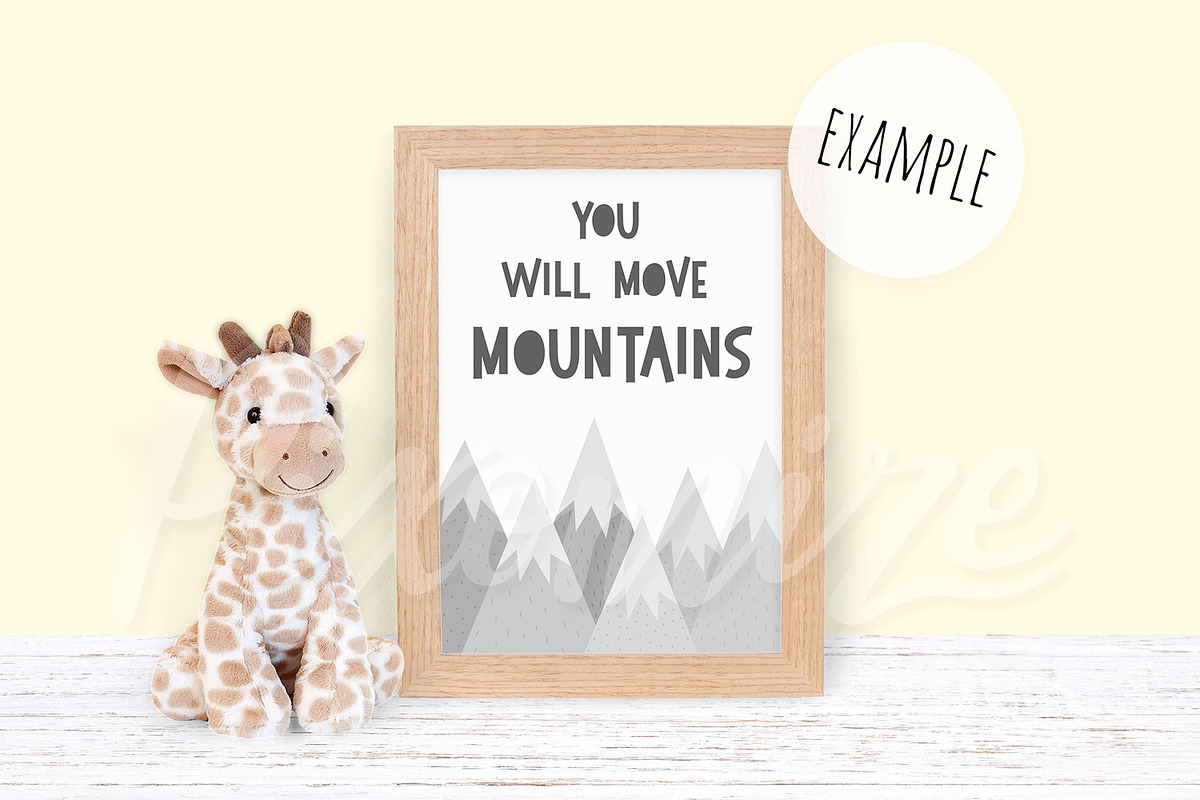 Nursery Wooden Frame Mockup, a Product Mockup by Pixomize (Photo 2 of 2)