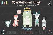 Scandinavian Guys. Graphic set, an Animal Illustration by Good Genie (Thumbnail 1 of 9)