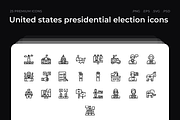 United states presidential election, an Outline Icon by Wencory (Thumbnail 1 of 2)
