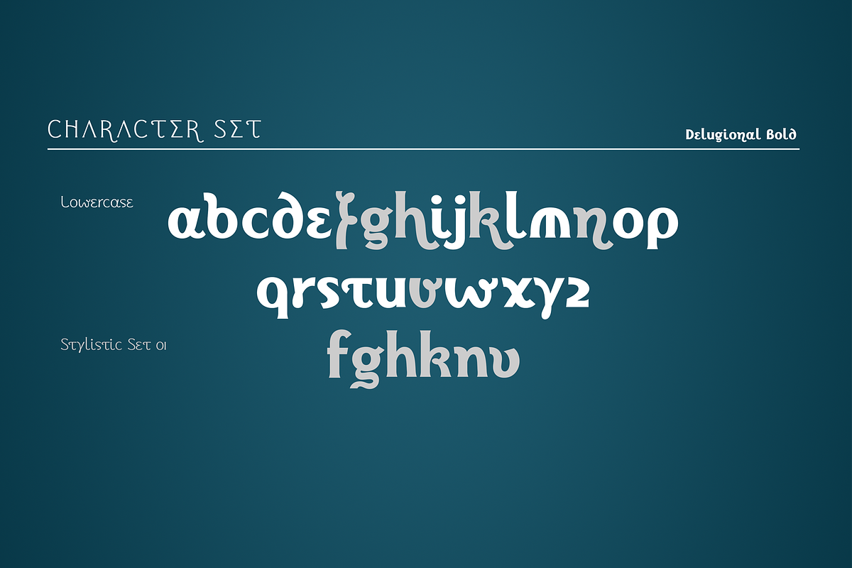 Delugional - Typeface of Atlantis!, a Font by Roland Huse Design (Photo 4 of 7)
