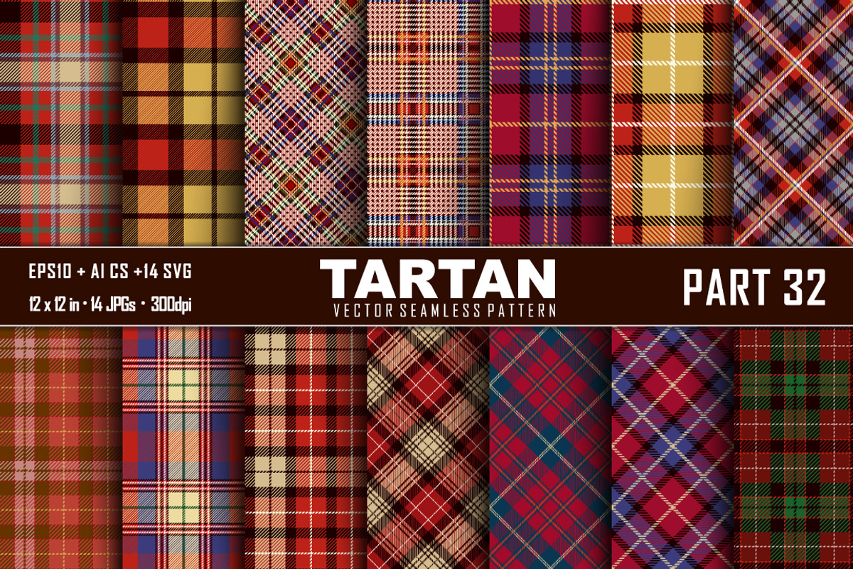 Seamless Tartan Pattern Part - 32, a Pattern Graphic by Vectorchoice