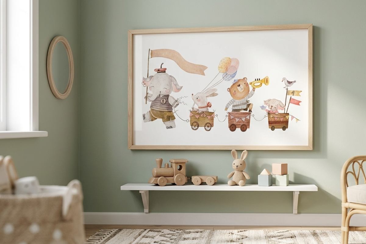 Watercolor Cute Animals & Transport, an Animal Illustration by the_myro (Photo 8 of 11)
