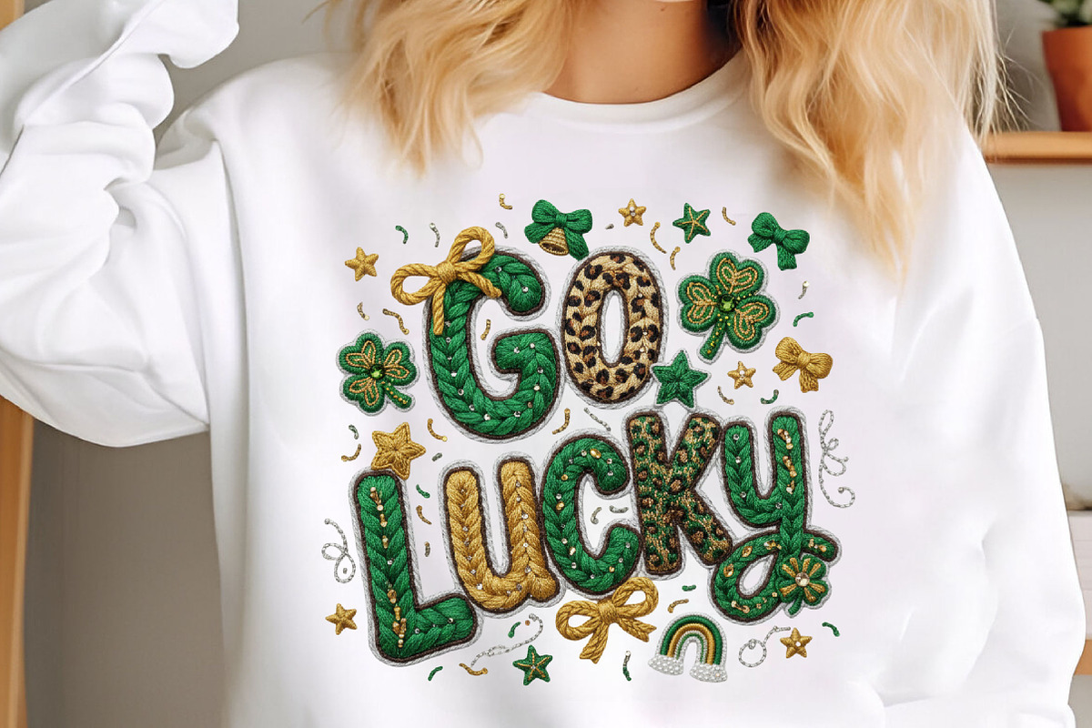 St Patricks Png Faux Yarn Go Lucky, an Illustration by Designking (Photo 6 of 6)