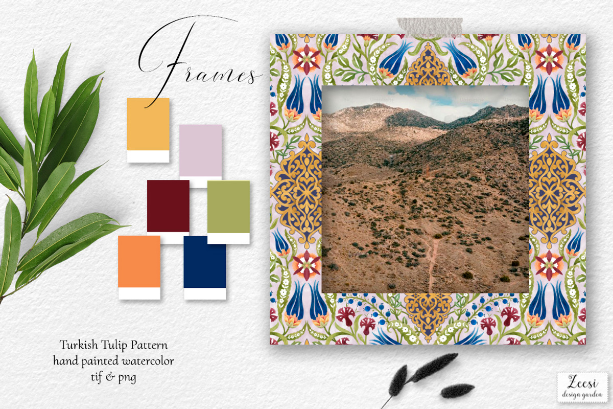 Turkish Tulips Pattern & Motifs, a Pattern Graphic by Zeesi Design Garden (Photo 8 of 12)