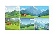 27 Switzerland Landscape Collection, an Illustration by jongcreative (Thumbnail 2 of 3)