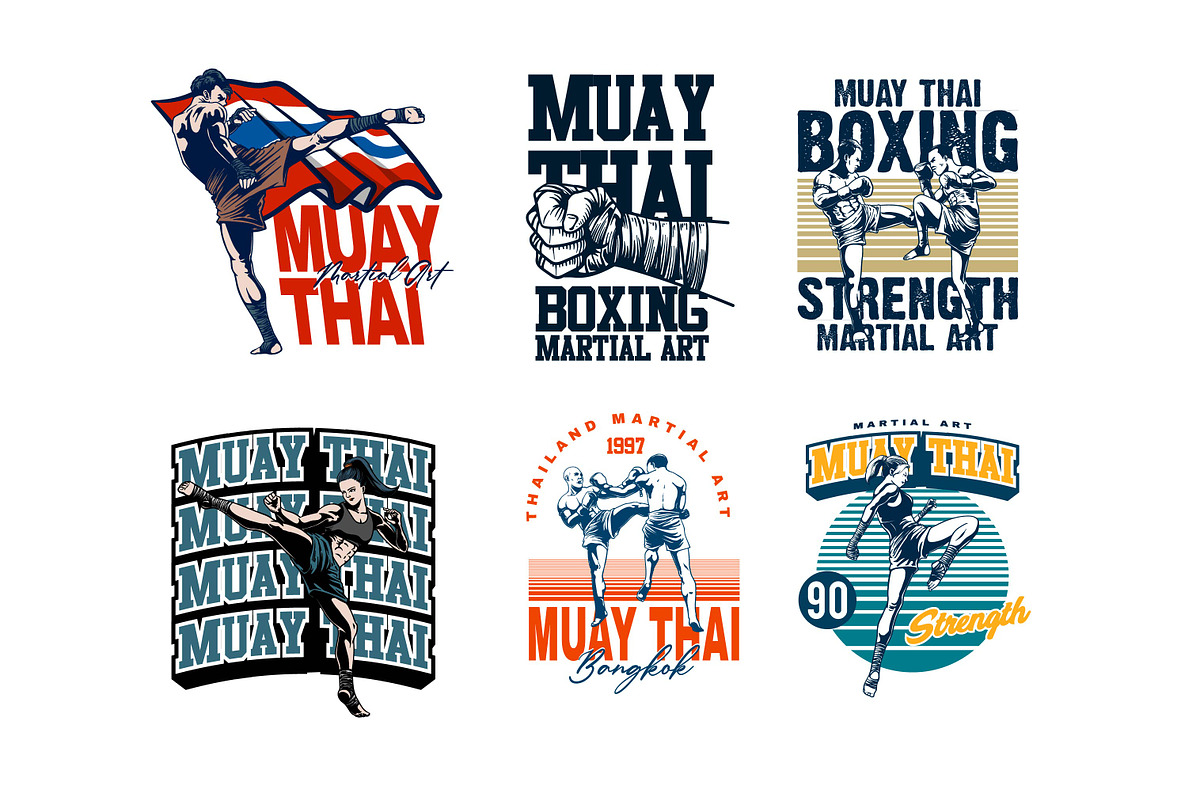 MUAY THAI ARTWORK & BADGE, a Sport Illustration by grindstudio (Photo 3 of 5)
