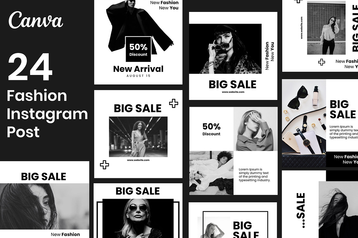 Fashion Instagram Post Templates Kit, a Social Media Template by GenesisCreativeCo (Photo 1 of 5)