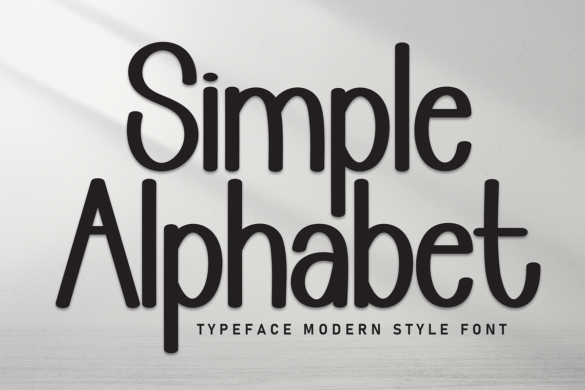 Simple Alphabet | Script Font, a Script Font by Scratchones (Photo 1 of 8)