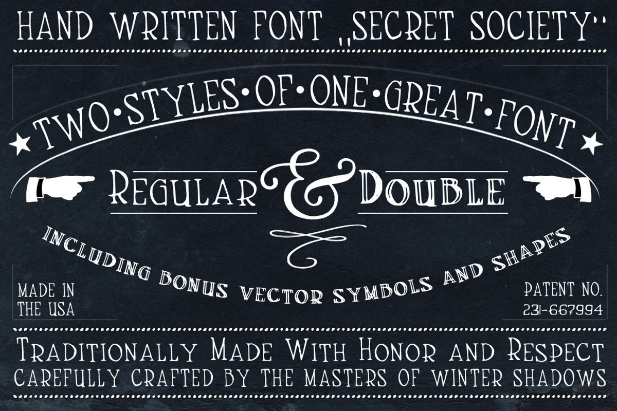 Handmade Font SecretSociety preview 4
